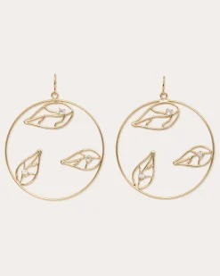 Best Abrie Leaf Hoop Earrings Jewelry