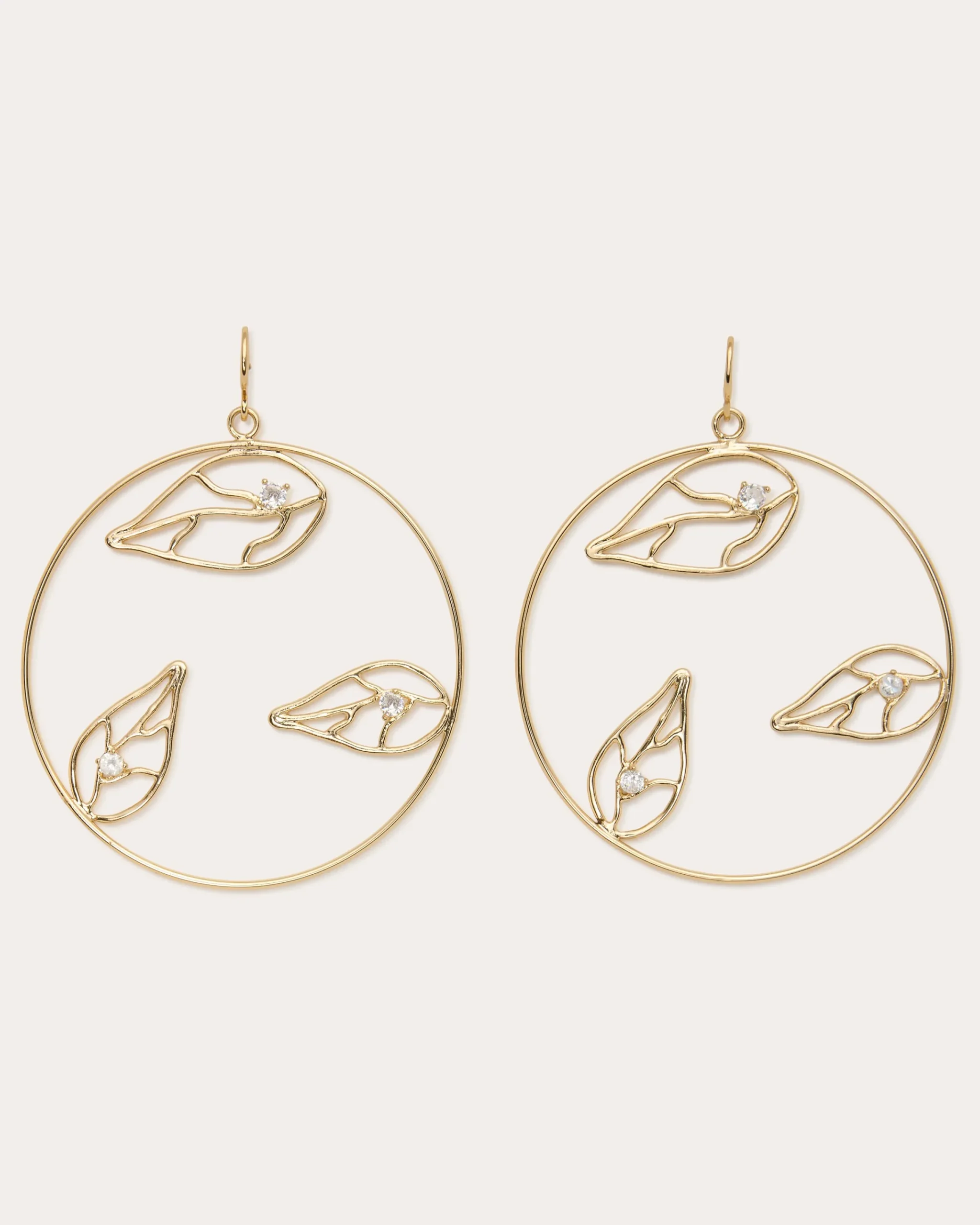 Best Abrie Leaf Hoop Earrings Jewelry