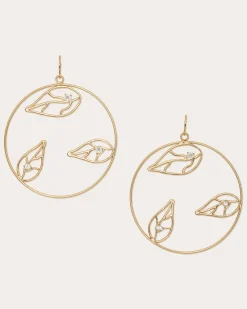 Best Abrie Leaf Hoop Earrings Jewelry