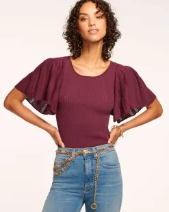 Online Amiel Flutter Sleeve Sweater Tops | Sweaters