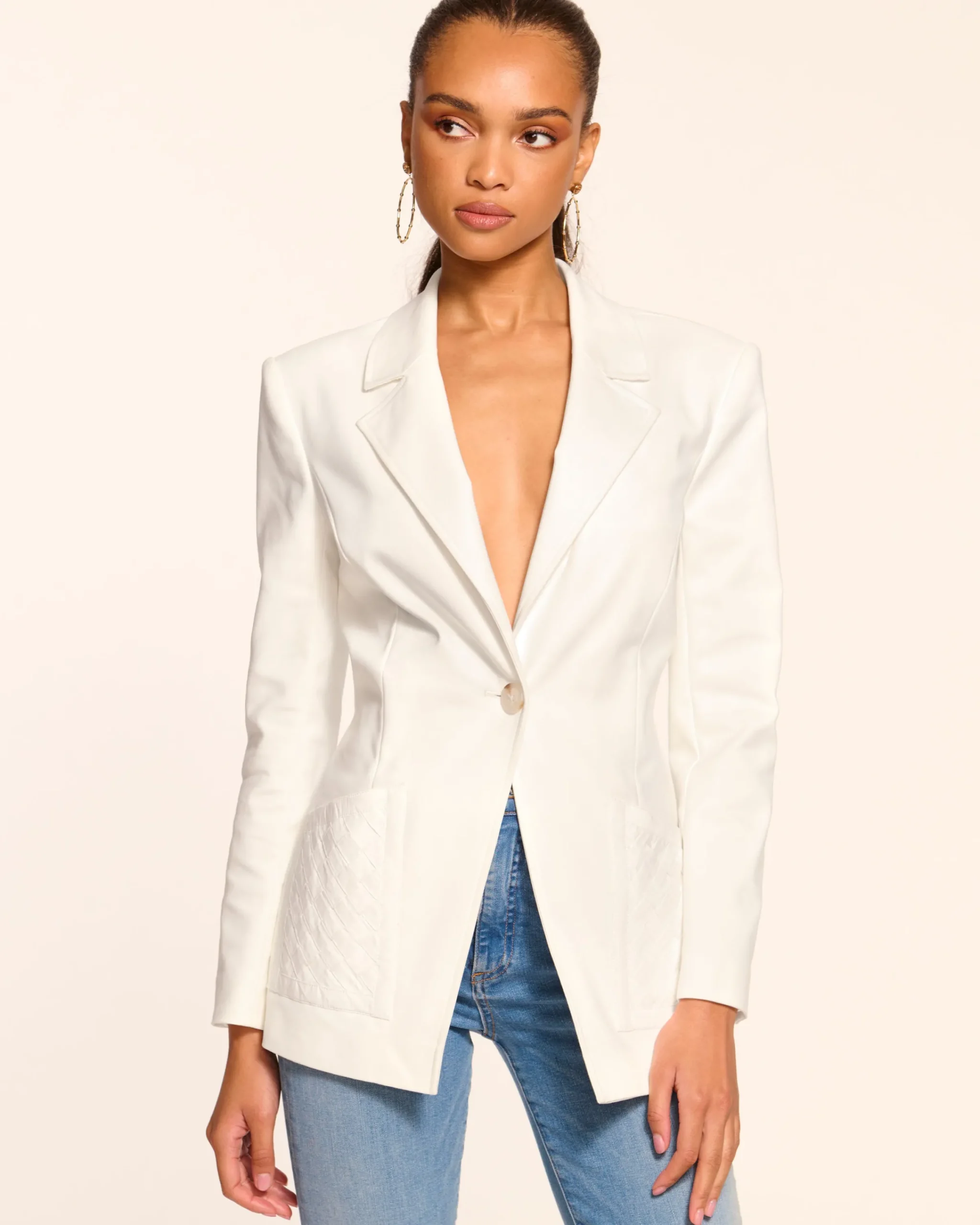 Hot Andrenetta Cotton Blazer Jackets