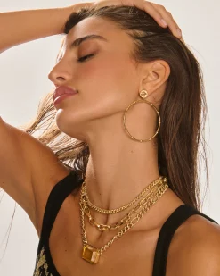 Discount Angely Drop Hoop Earrings Jewelry