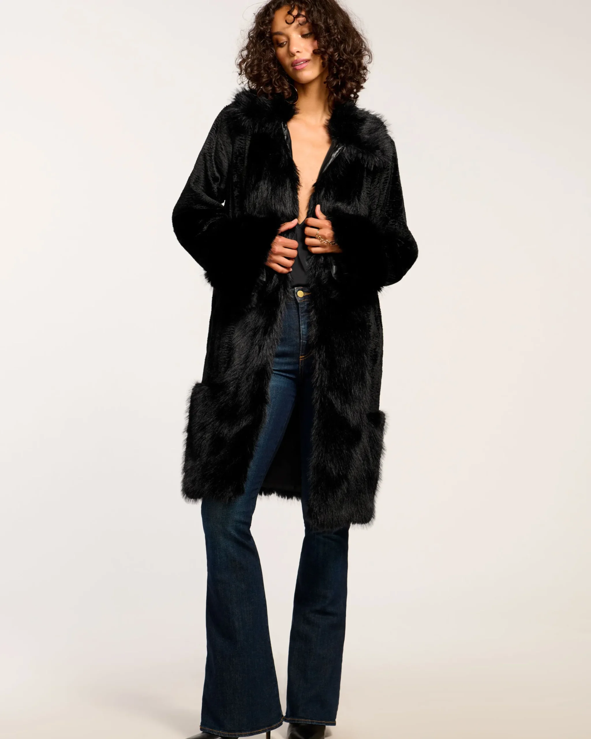 Clearance Archie Faux Fur Coat Jackets