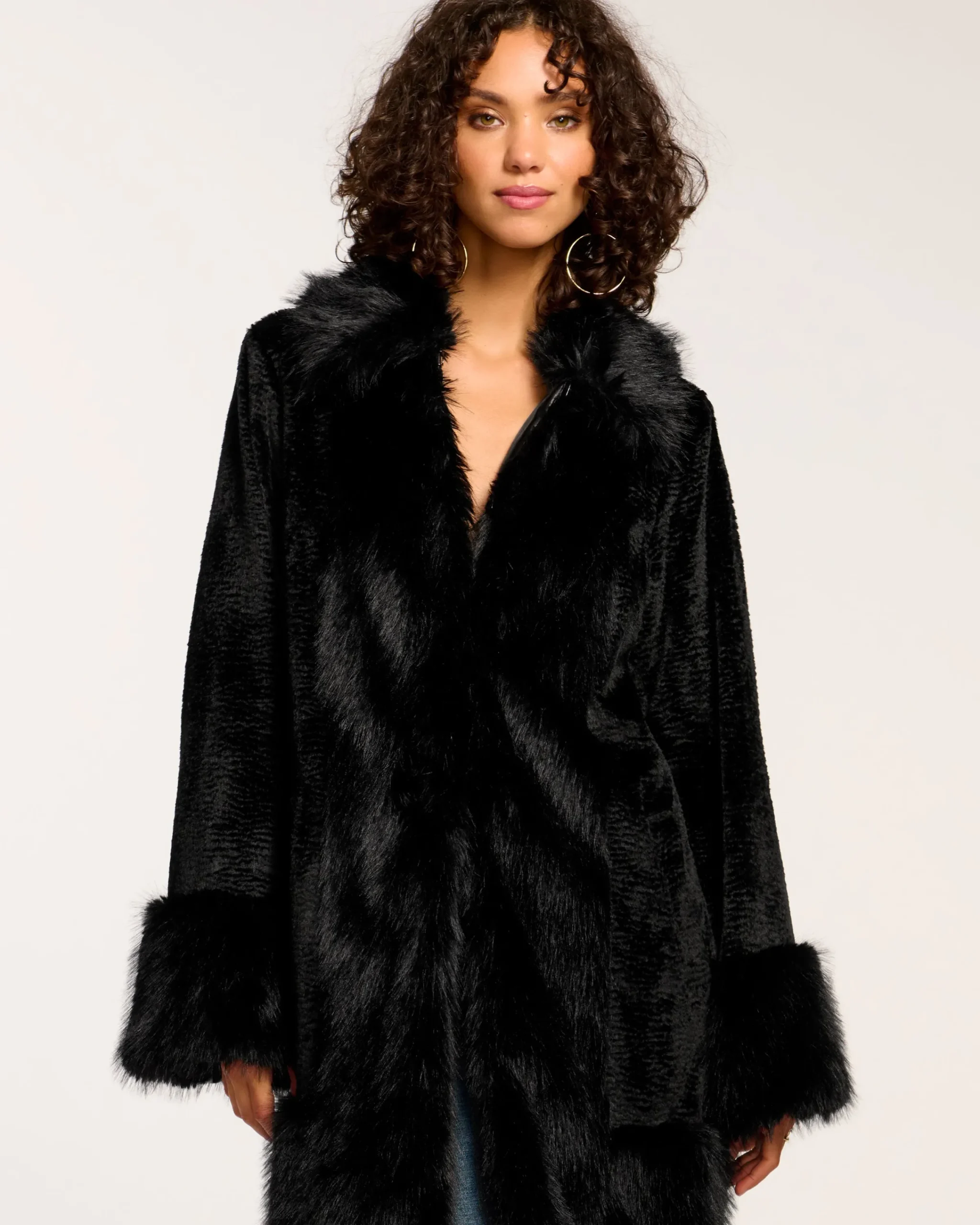 Clearance Archie Faux Fur Coat Jackets