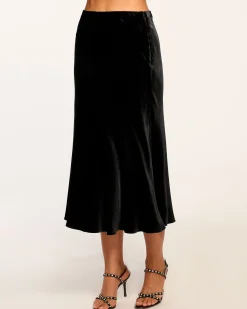 Discount Arrius Velvet Slip Skirt Bottoms