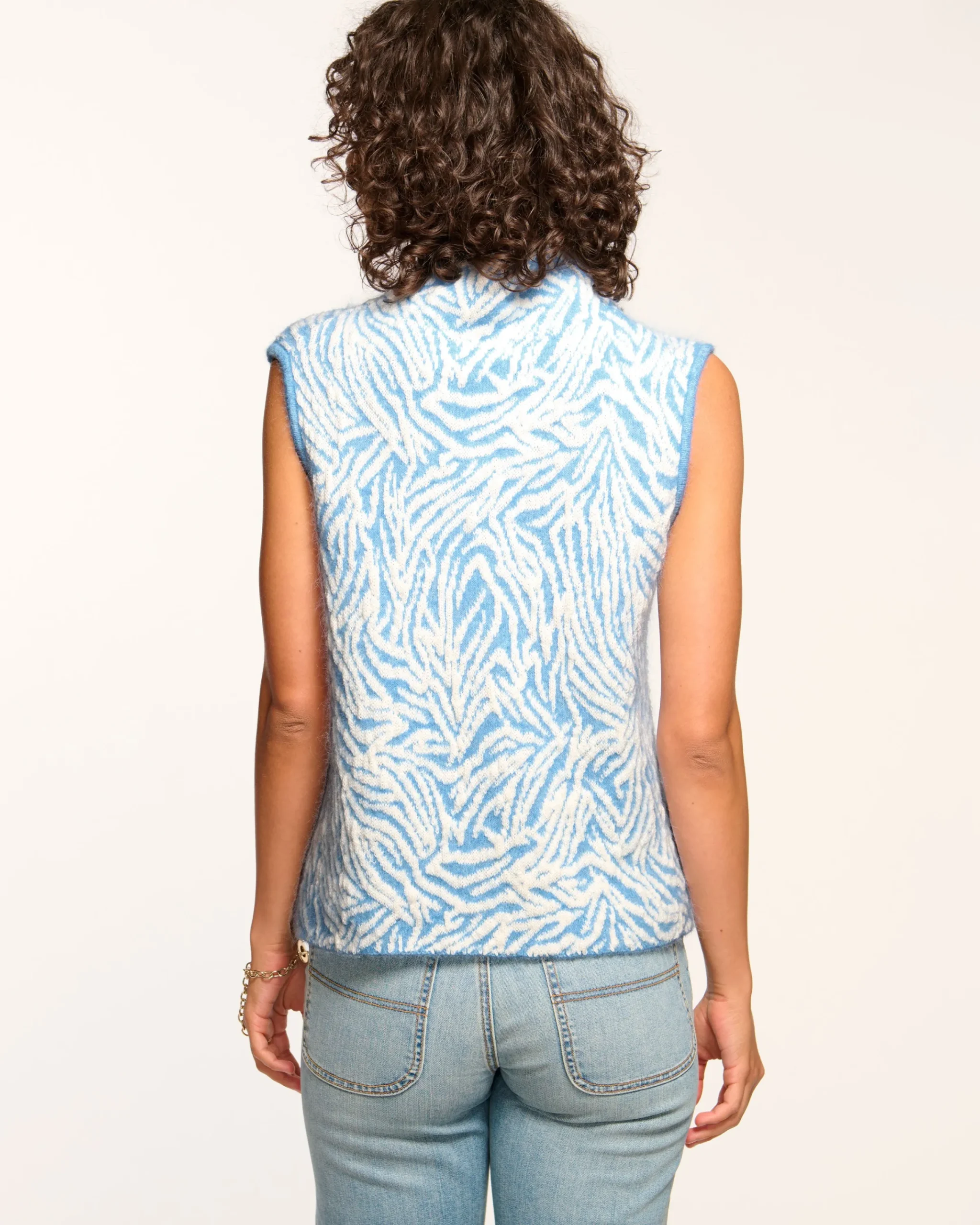 Outlet Bev Sleeveless Turtleneck Sweater Tops | Sweaters