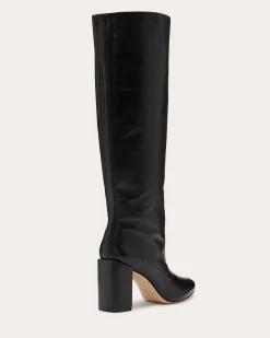 Fashion Bo Leather Heeled Boots Shoes