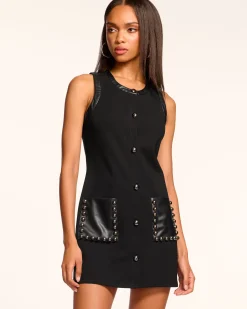 Clearance Bryanna Studded Ponte Mini Dress Dresses