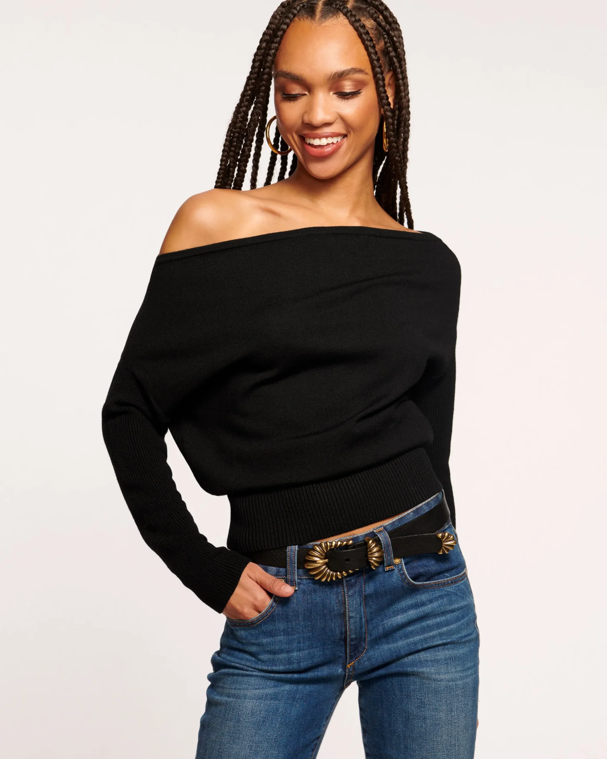 Hot Chance Wool Off-The-Shoulder Sweater Tops | Sweaters