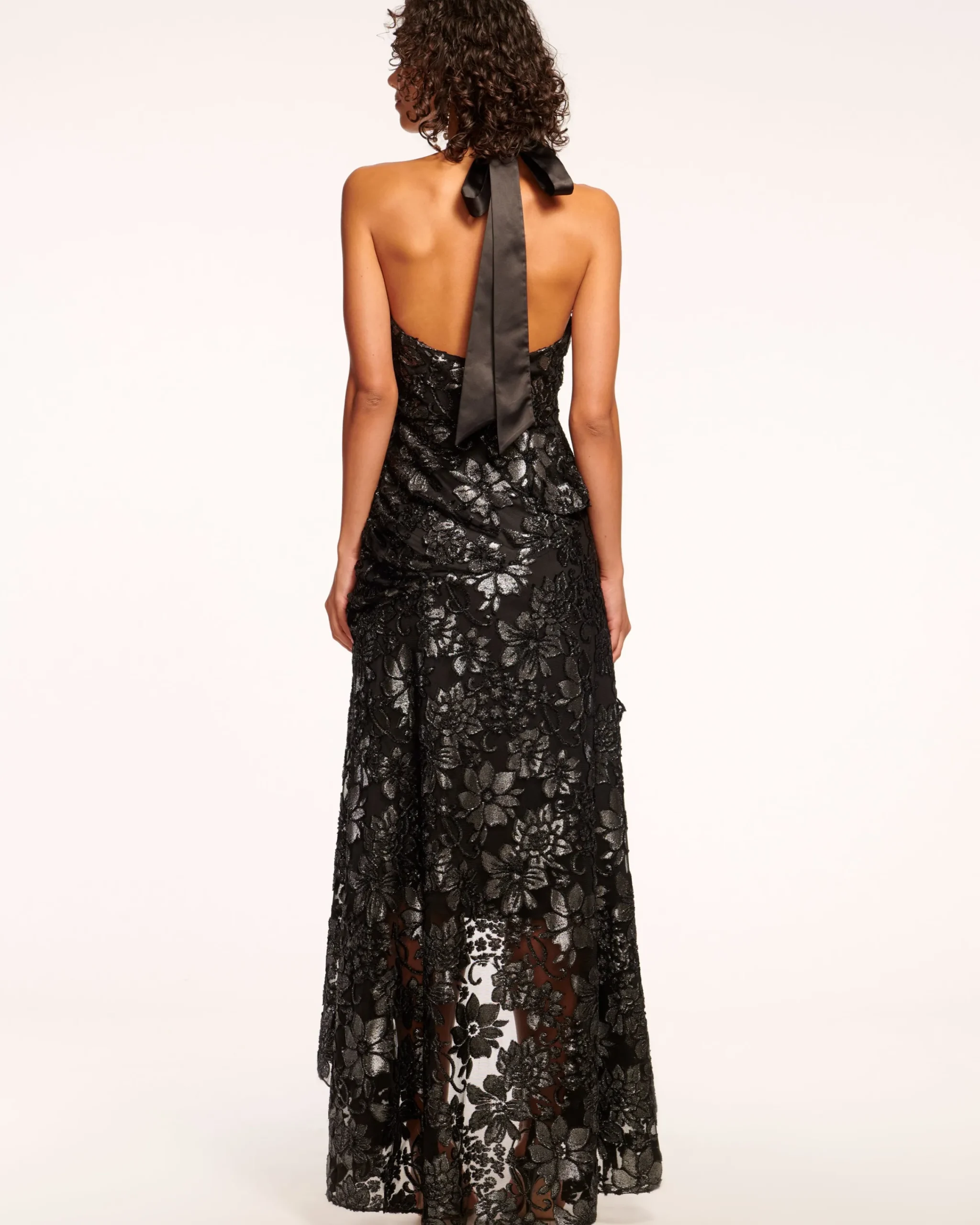 Discount Chaplin Lace Halter Gown Dresses