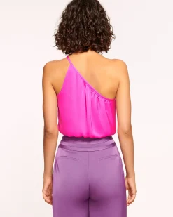 Fashion Cheryl One-Shoulder Crop Top Tops