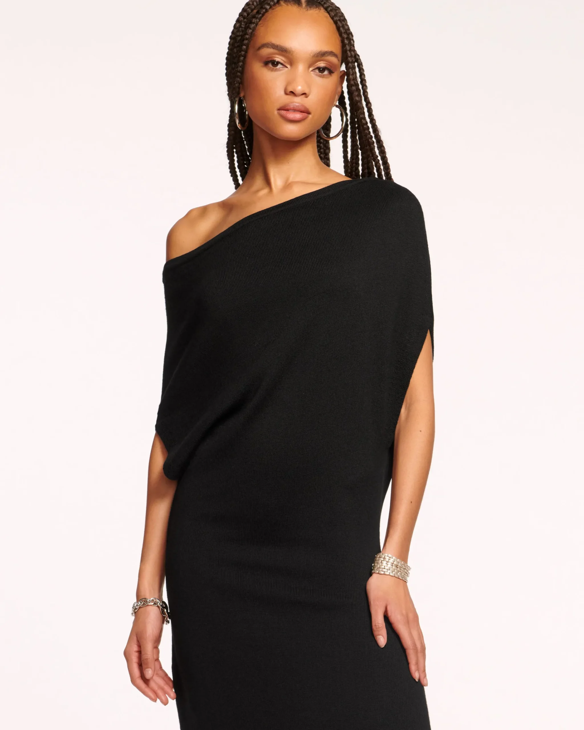 Outlet Chet Wool Off-The-Shoulder Sweater Dress Dresses | Sweaters
