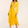 Outlet Colorblock Tatia Long Sleeve Midi Dress Dresses