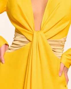 Outlet Colorblock Tatia Long Sleeve Midi Dress Dresses
