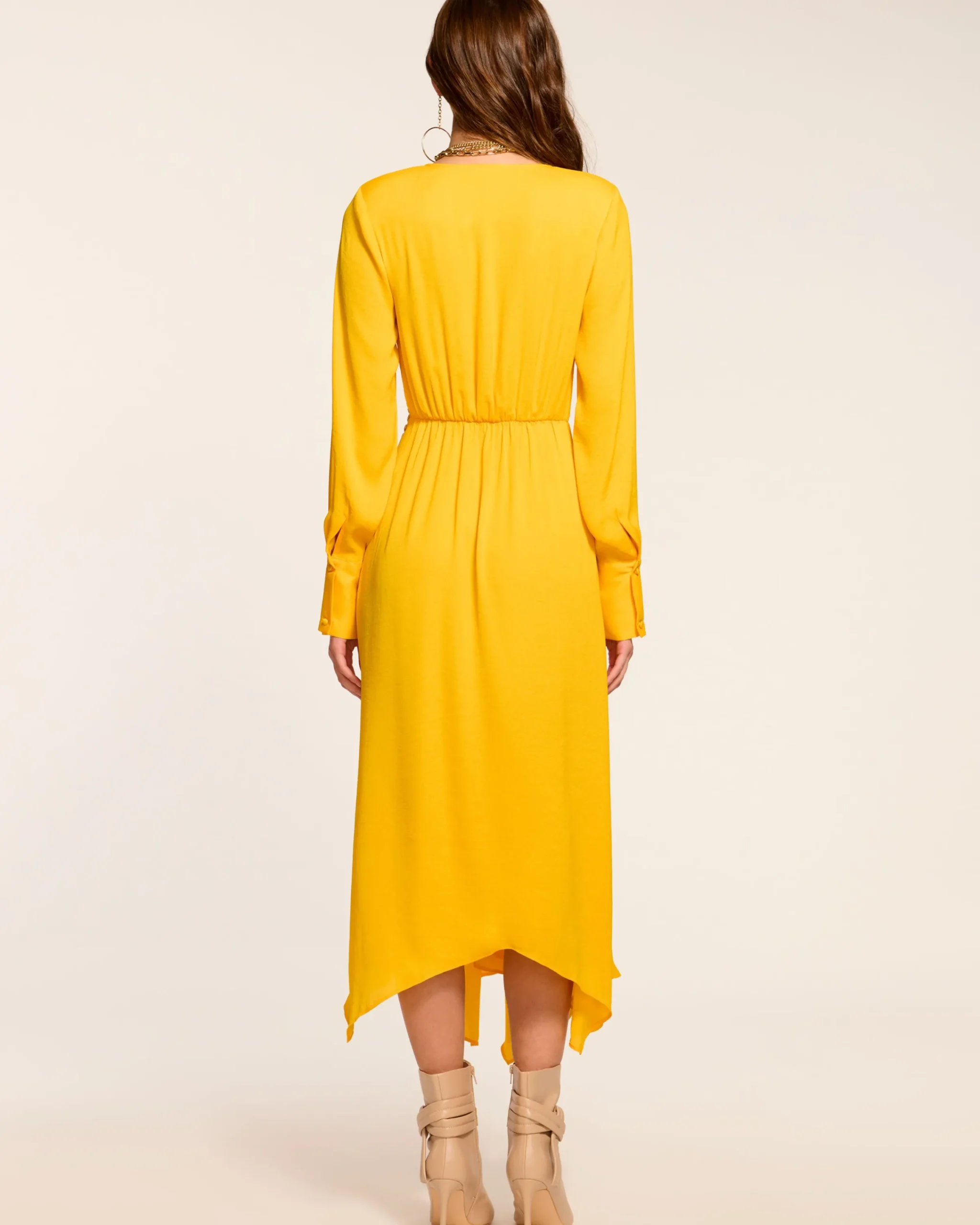 Outlet Colorblock Tatia Long Sleeve Midi Dress Dresses