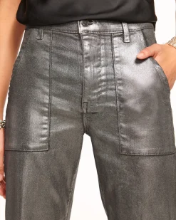 Clearance Cropped Metallic Clifford Jean Denim | Bottoms