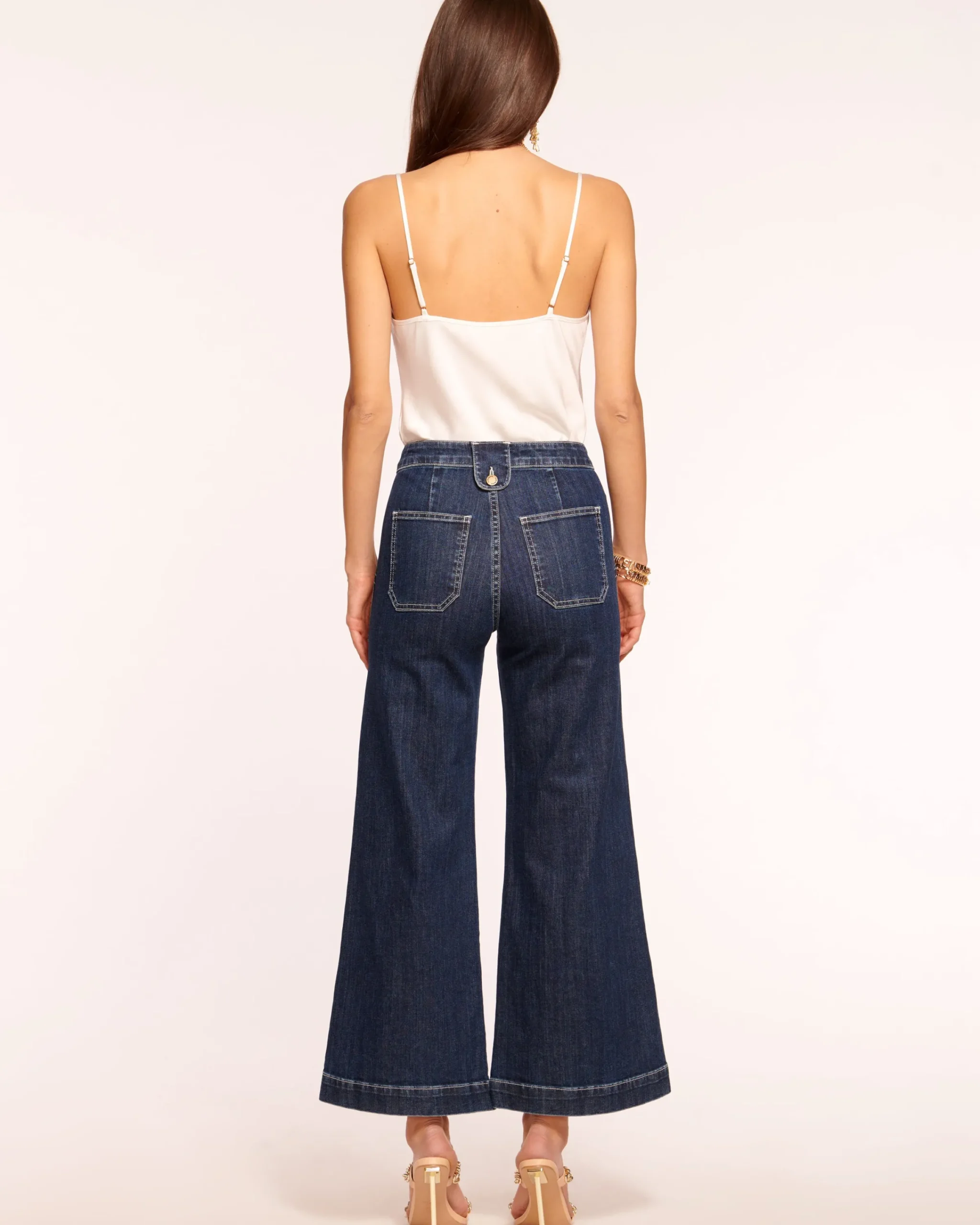 Sale Cropped Theodora Wide Leg Jean Denim | Bottoms