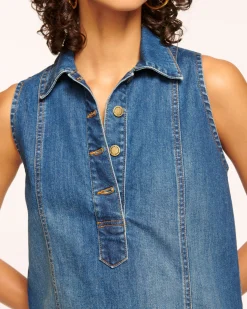 Discount Donnie Relaxed Denim Mini Dress Dresses | Denim