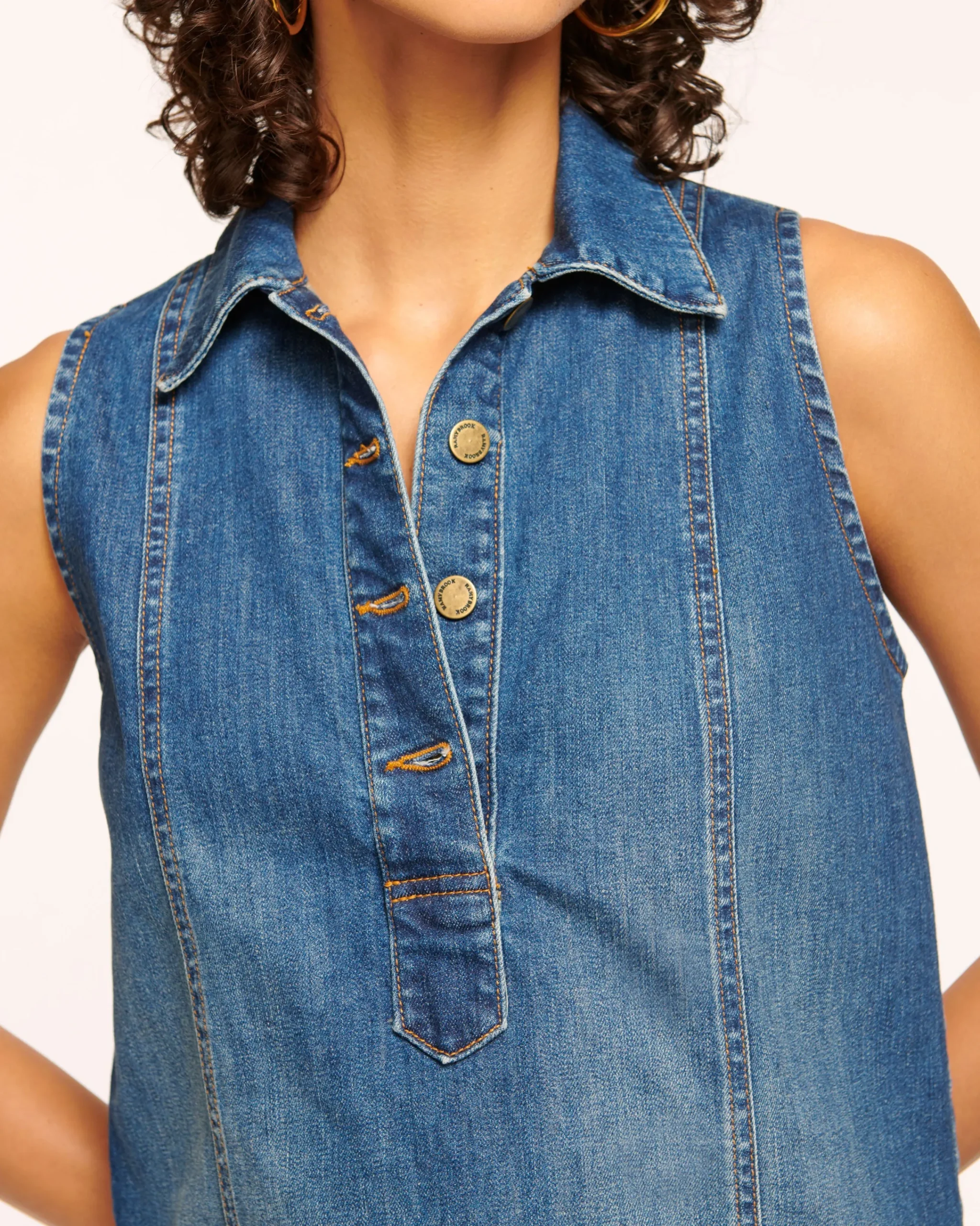 Discount Donnie Relaxed Denim Mini Dress Dresses | Denim