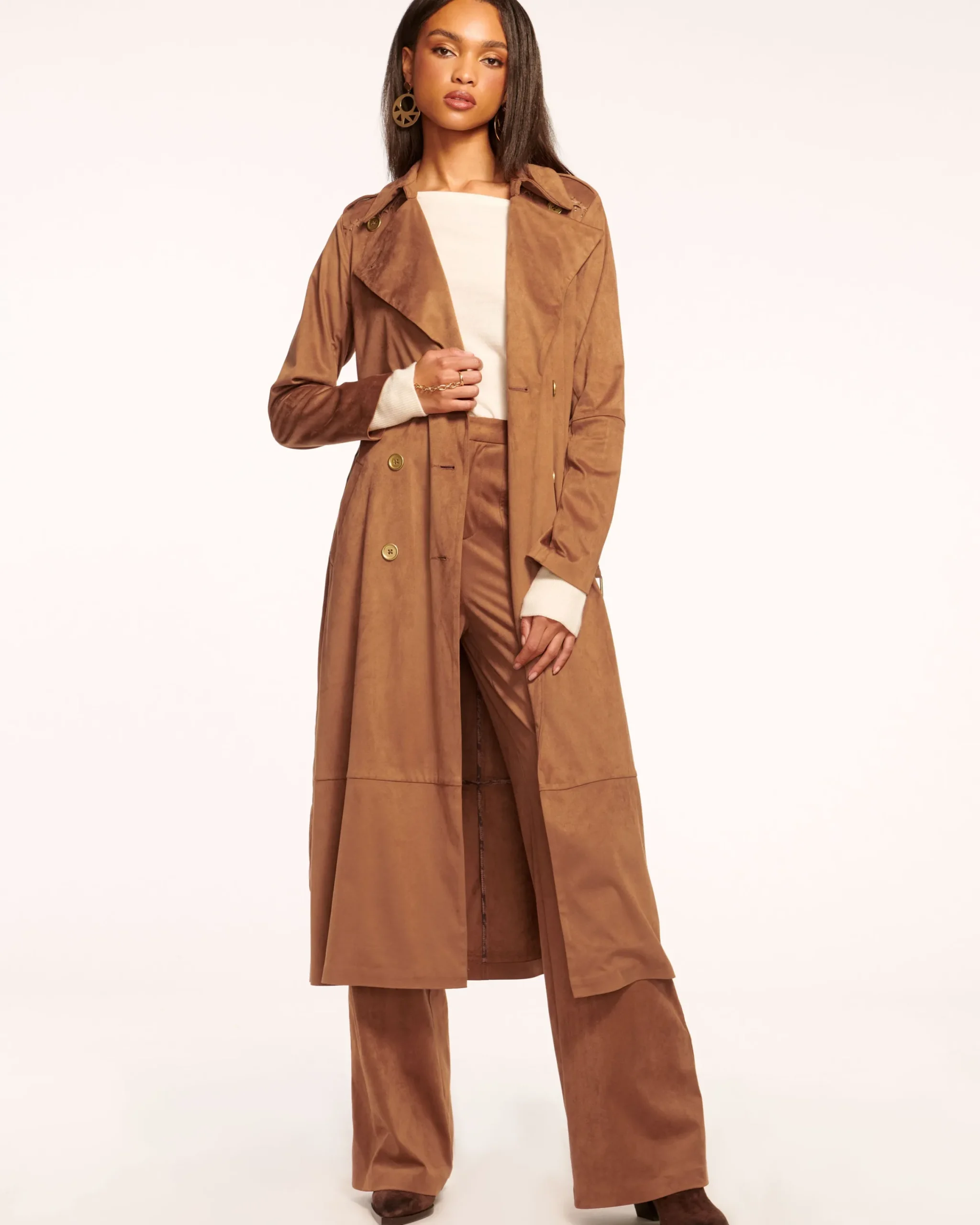 Outlet Edwina Faux Suede Trouser Bottoms