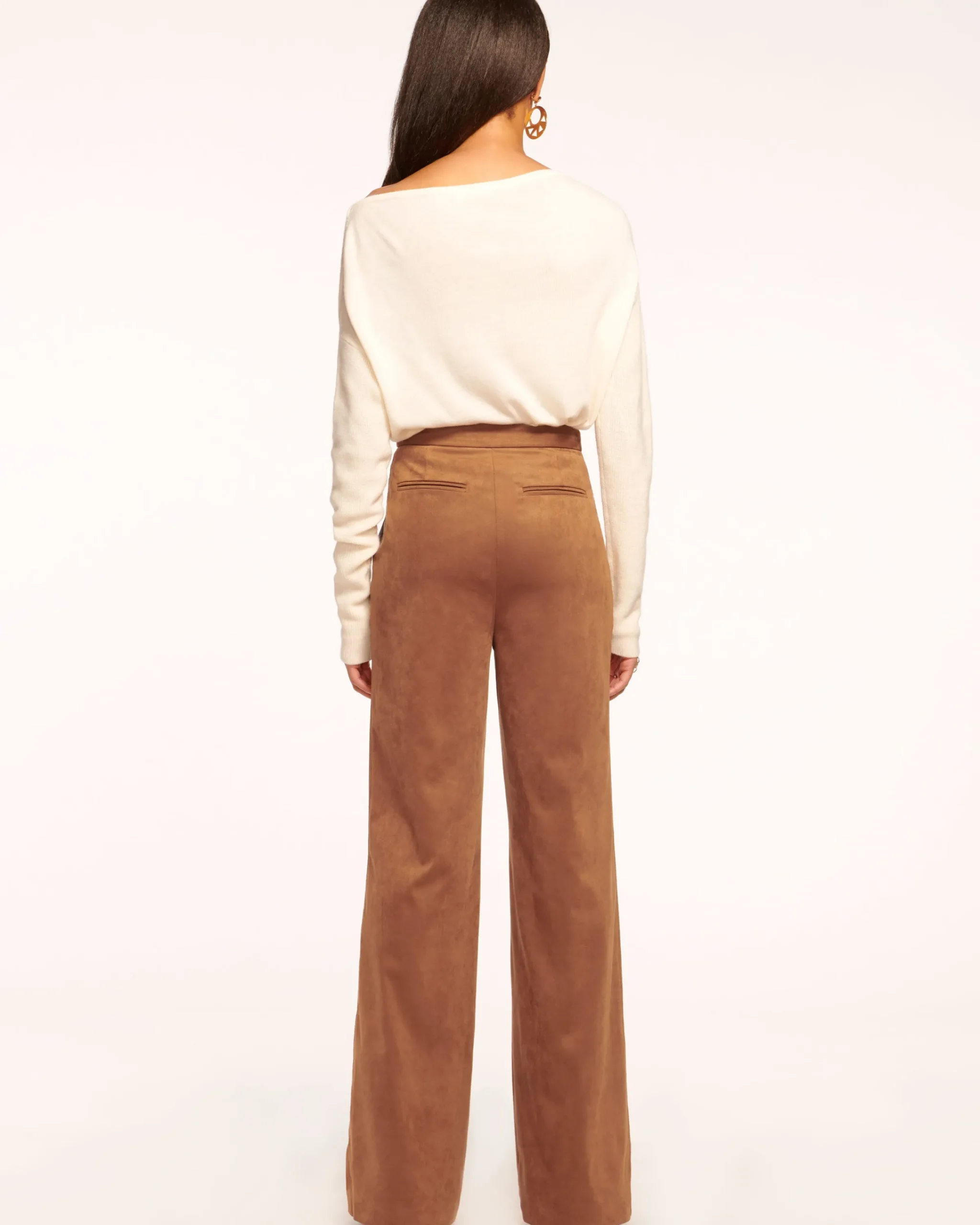 Outlet Edwina Faux Suede Trouser Bottoms