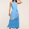 Sale Eleah Embellished High Neck Maxi Dress Dresses