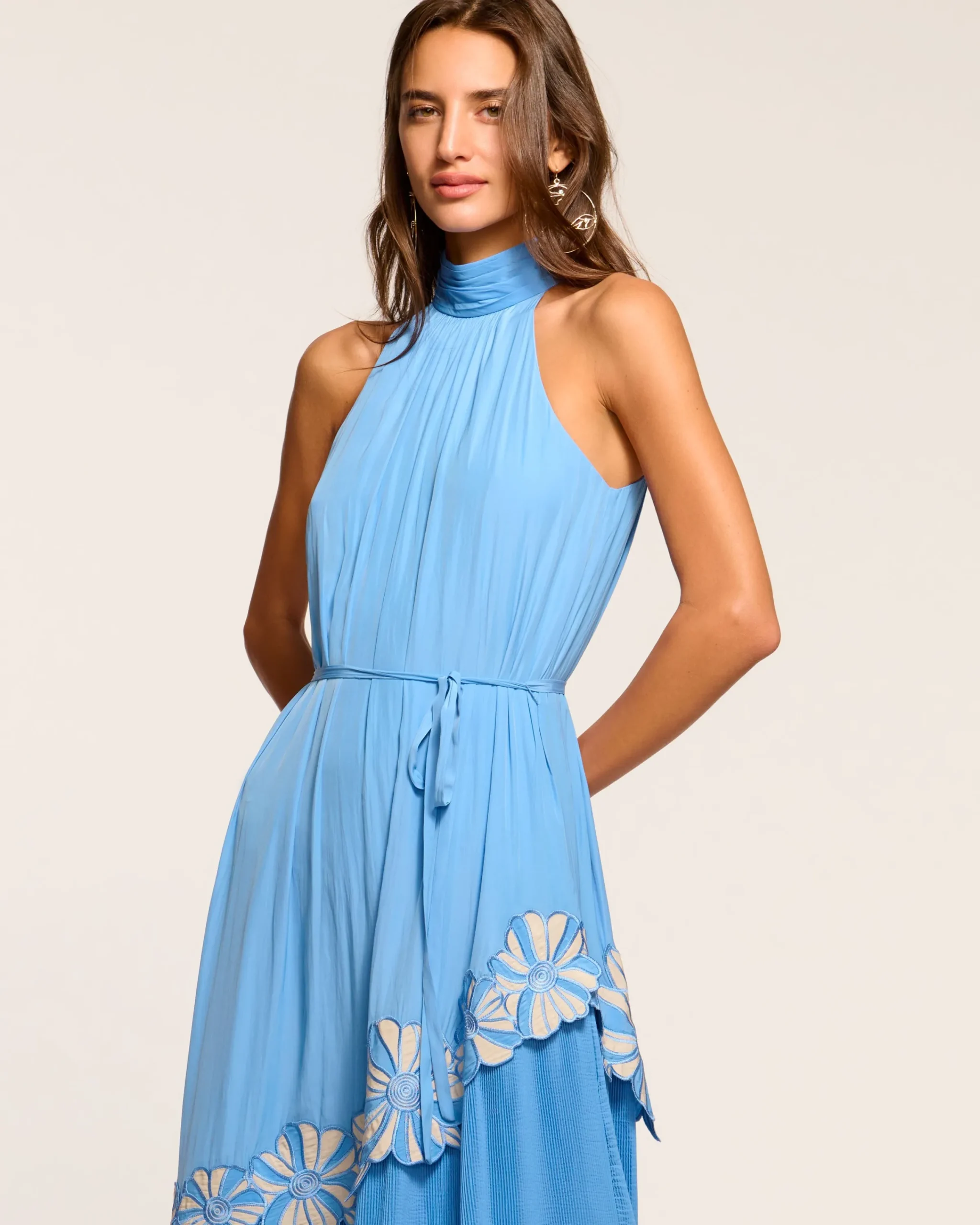 Sale Eleah Embellished High Neck Maxi Dress Dresses