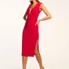 Sale Elena Ruched Midi Dress Dresses