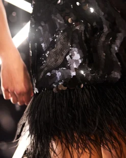 Fashion Elsie Sequin Feather Mini Dress Dresses