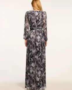 Fashion Estelle Long Sleeve V-Neck Dress Dresses