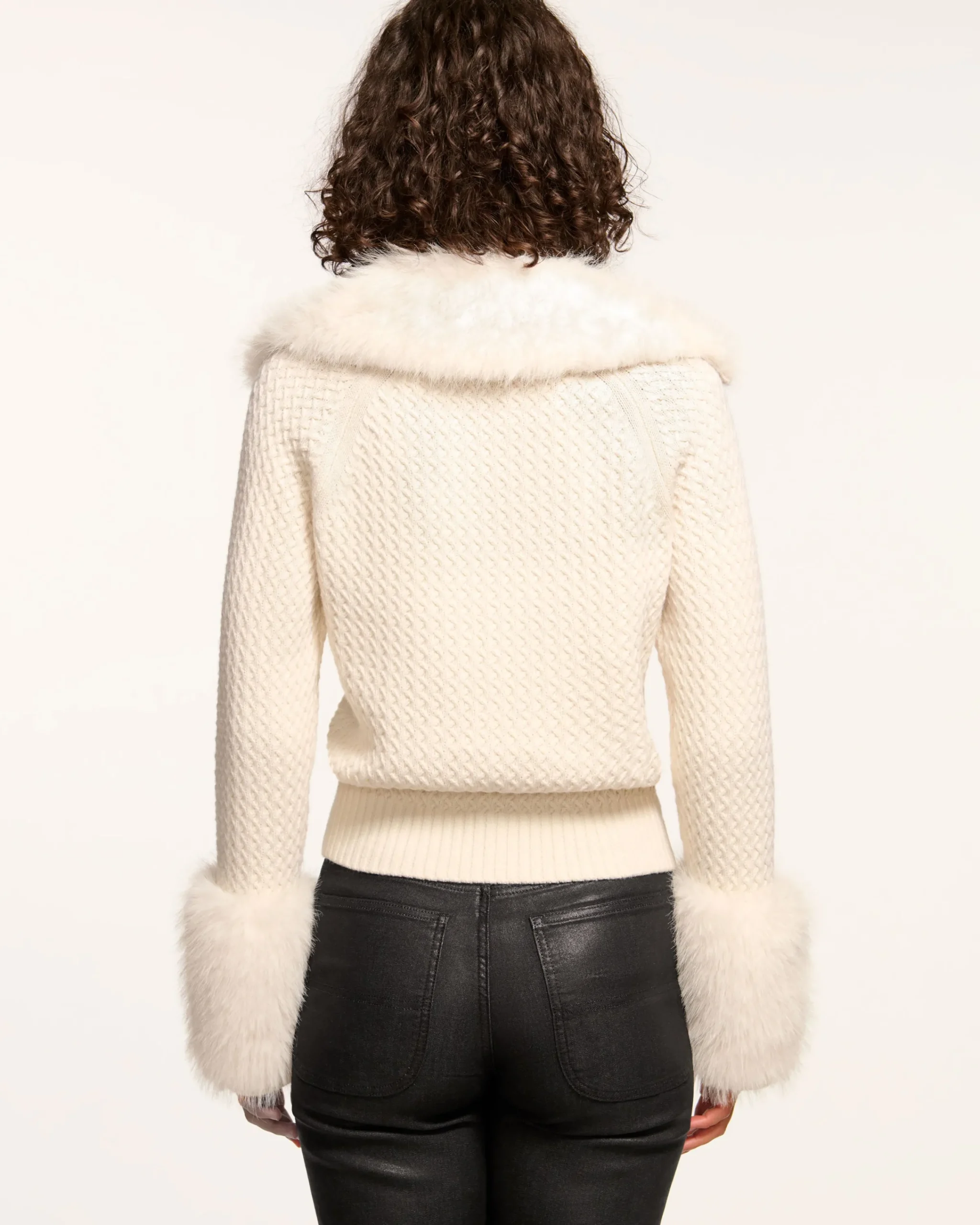 New Felix Faux Fur Cardigan Sweater Tops | Sweaters