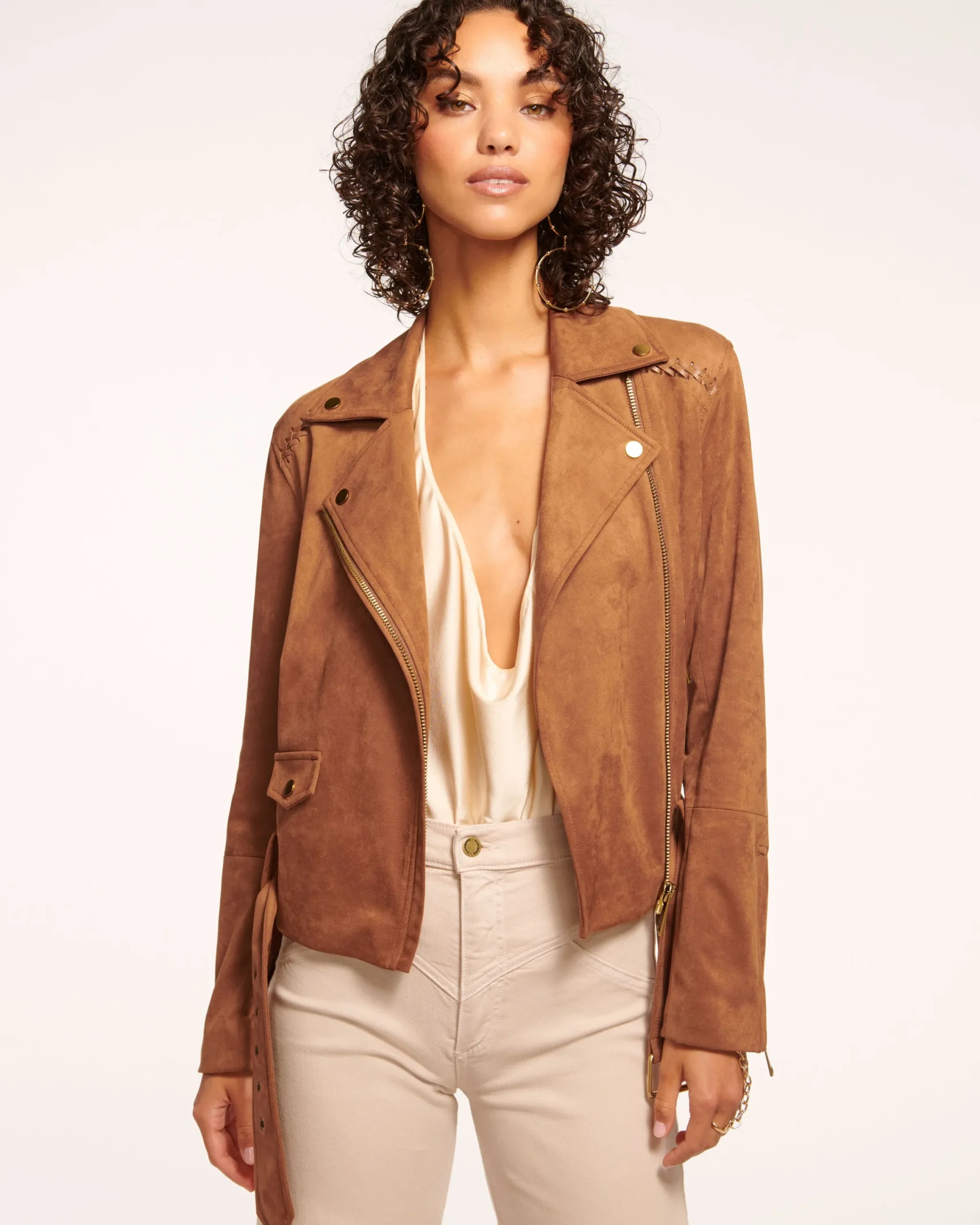 Outlet Henrietta Faux Suede Motorcycle Jacket Jackets