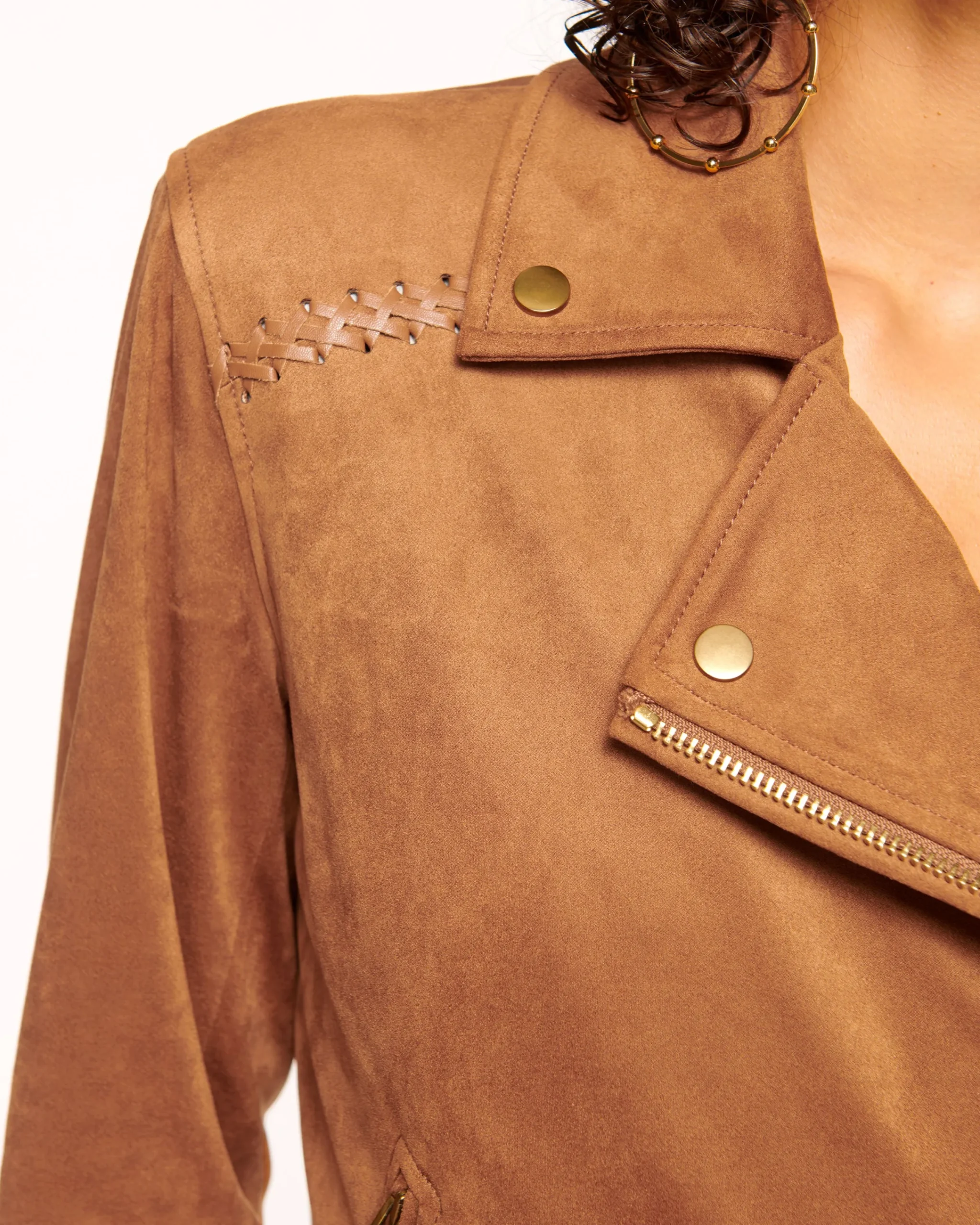 Outlet Henrietta Faux Suede Motorcycle Jacket Jackets