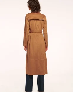 Clearance Hermione Faux Suede Trench Coat Jackets