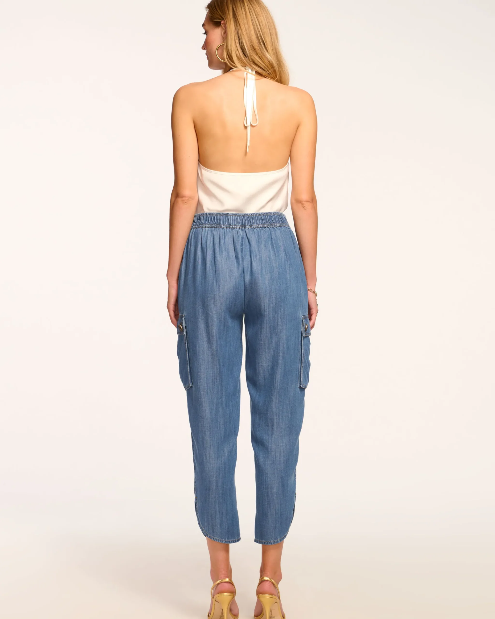 Sale Huc Cropped Cargo Jogger Bottoms