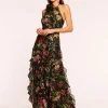 Discount Idella Ruffle Halter Gown Dresses