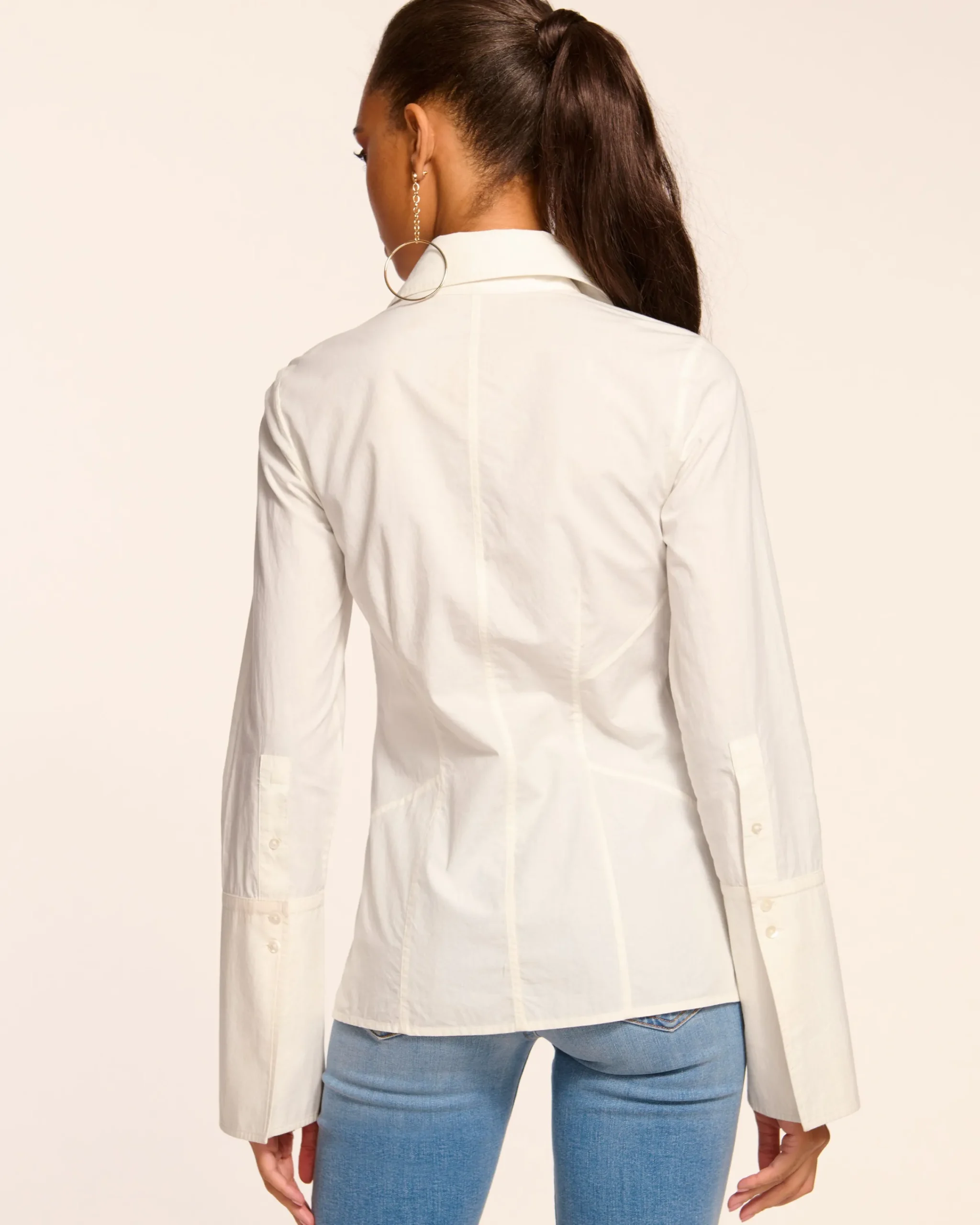 Discount Jay Tailored Cotton Poplin Top Tops