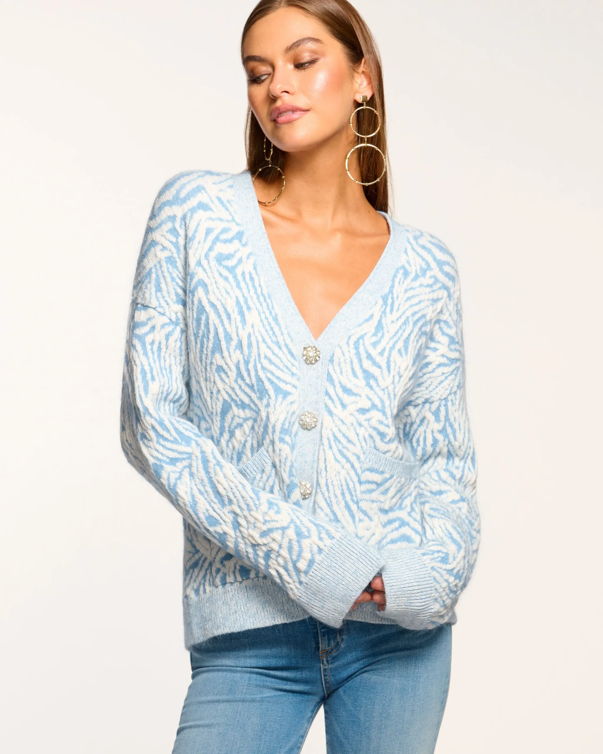 Online Jelena V-Neck Cardigan Sweater Tops | Sweaters