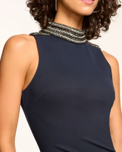 Outlet Josephine Embellished Sleeveless Midi Dress Dresses