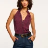 Outlet Kat Button Down Tank Top Tops