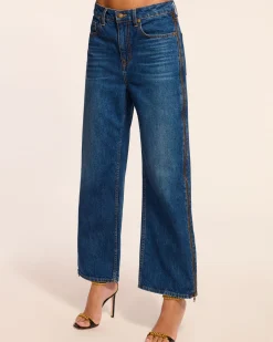 Sale Kianna Low-Rise Zipper Jean Denim | Bottoms