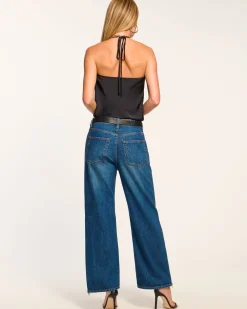 Sale Kianna Low-Rise Zipper Jean Denim | Bottoms