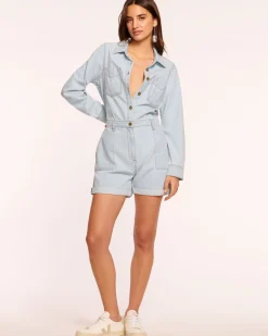 Best Lavinia Relaxed Denim Romper Denim | Jumpsuits