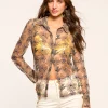 New Leda Sheer Embellished Long Sleeve Top Tops