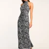 Fashion Liliane Sequin Halter Gown Dresses