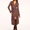 New Lydia Long Sleeve Belted Midi Dress Dresses