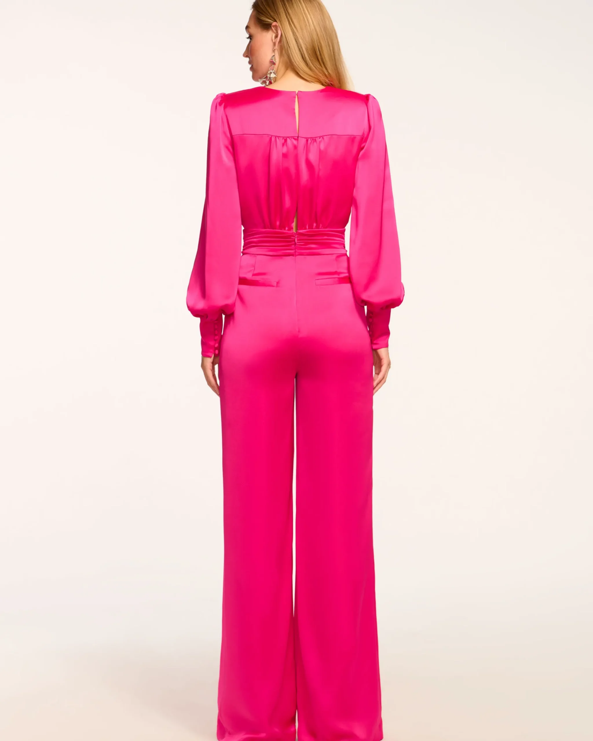 Best Madelane Plunging Long Sleeve Jumpsuit Dresses | Jumpsuits