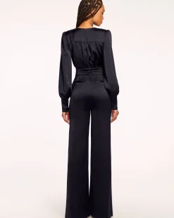 Best Madelane Plunging Long Sleeve Jumpsuit Dresses | Jumpsuits