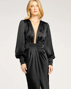 Fashion Madelane Plunging Maxi Dress Dresses