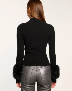Discount Magnus Turtleneck Faux Fur Sweater Tops | Sweaters